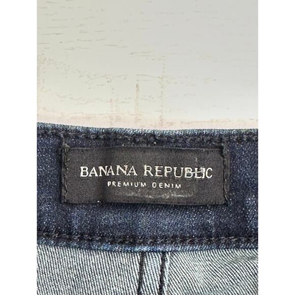 Banana Republic Blue Skinny Jeans Mid Rise Dark Blue Wash Stretch Casual 28 - Picture 3 of 11